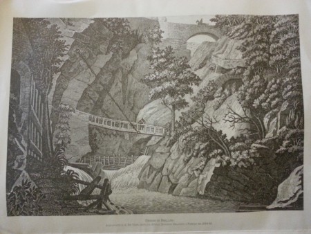 Una vecchia e antica stampa dell'orrido